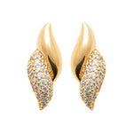 Burren jewellery 18k gold plate vanilla swirl stud earrings