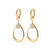 Burren jewellery 18k gold plate vogue statement chic hoop earrings