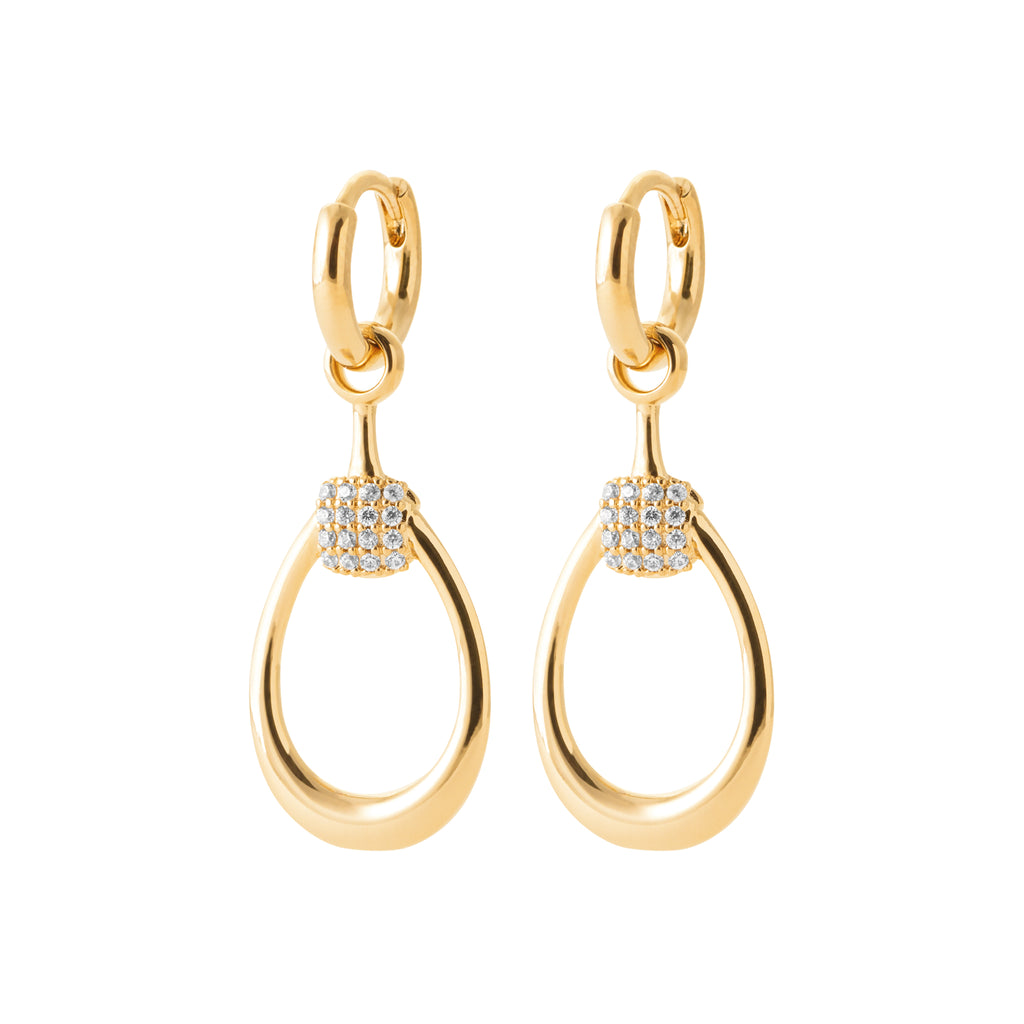 Burren jewellery 18k gold plate vogue statement chic hoop earrings