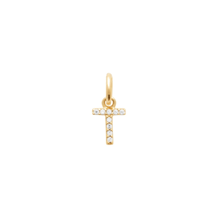 Burren jewellery 18k gold plate yours truly t pendant