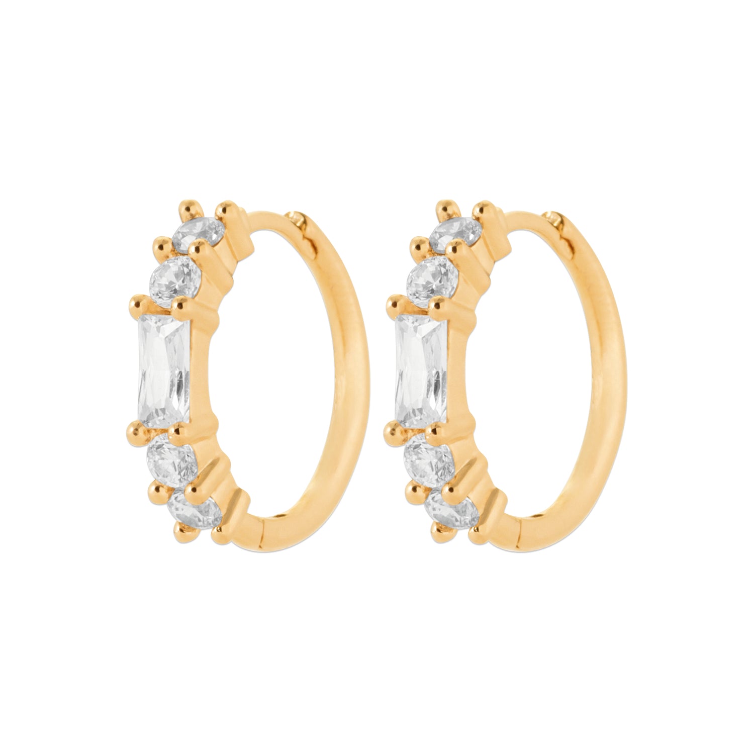 Burren jewellery 18k gold plated Chandelier earrings front