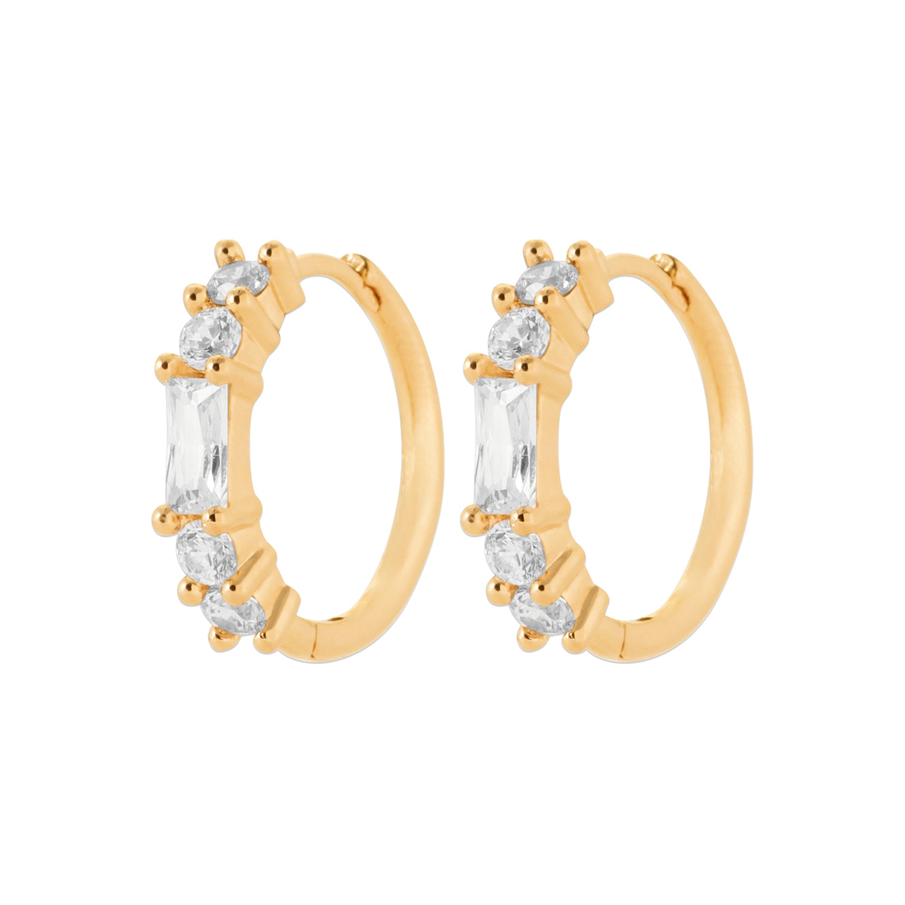 Burren jewellery 18k gold plated Chandelier earrings front