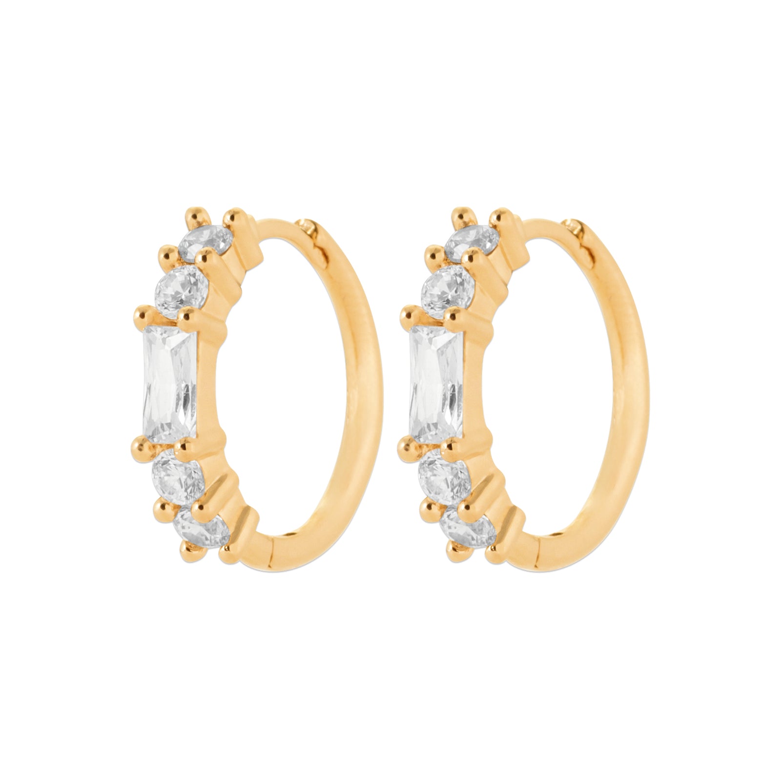 Burren jewellery 18k gold plated Chandelier earrings front