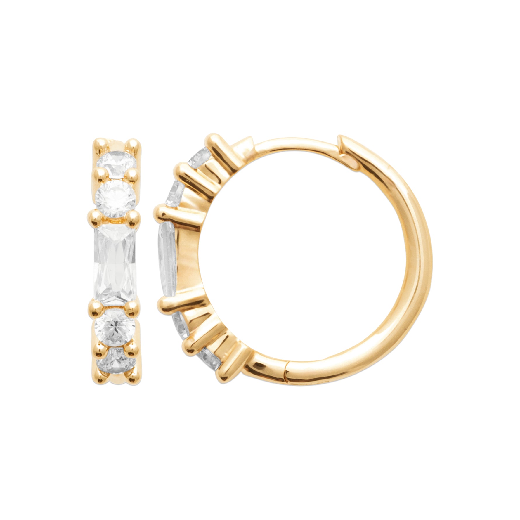 Burren jewellery 18k gold plated Chandelier earrings side