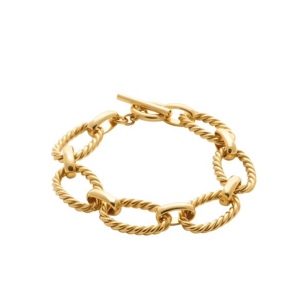 Burren jewellery 18k gold plated Gonna Be A Long Night Bracelet circle