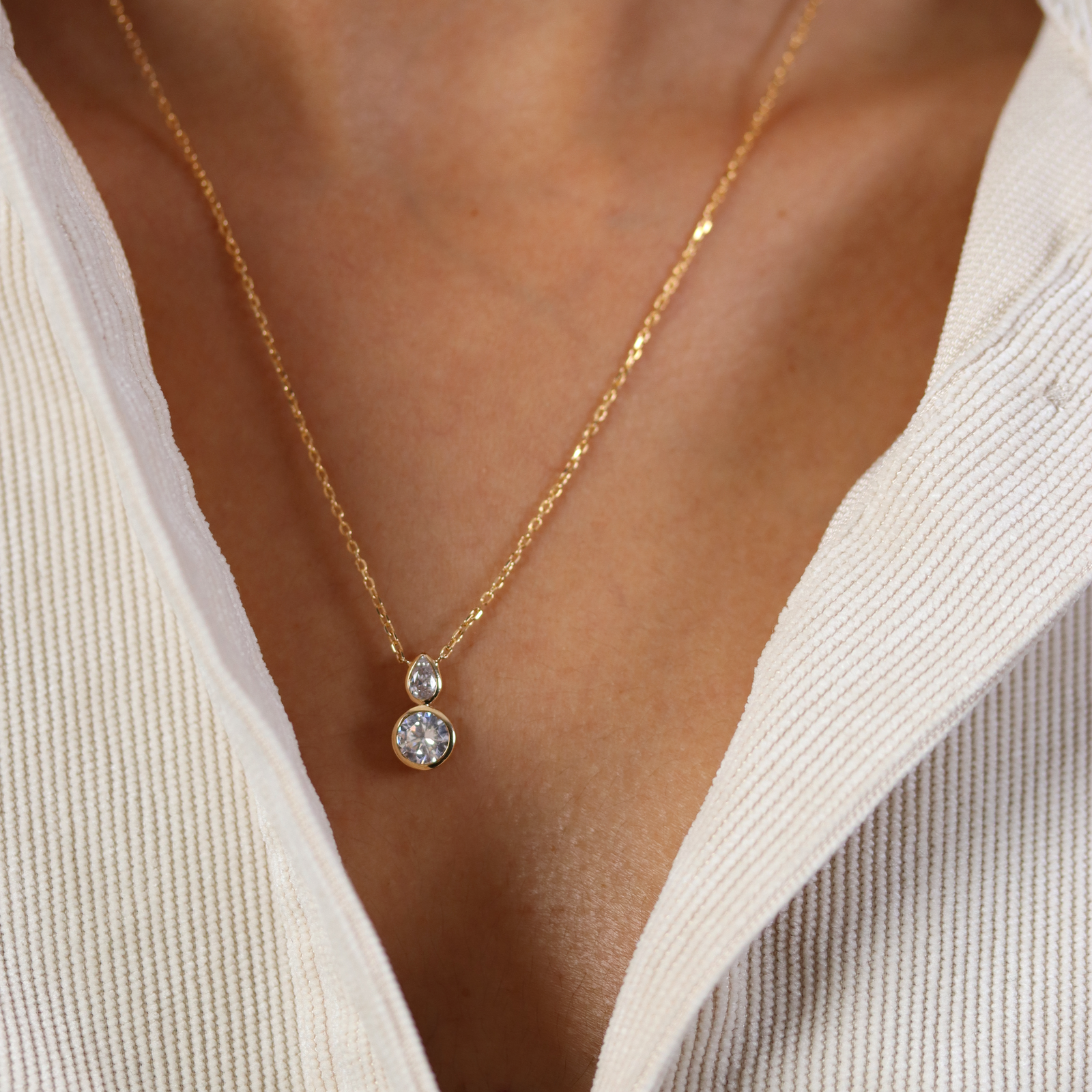 Burren jewellery 18k gold plated Jack knife fashion classical necklace