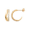 Burren jewellery 18k gold plated Lady Nada stud earrings side