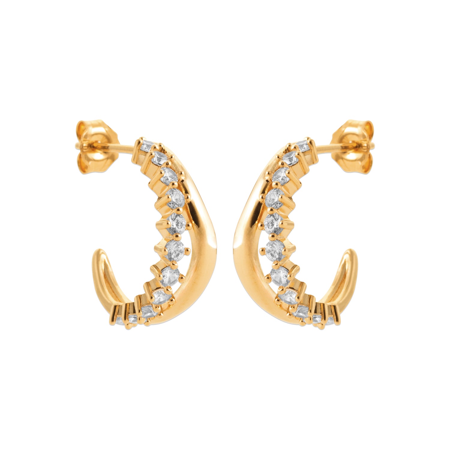 Burren jewellery 18k gold plated Lady Nada stud earrings