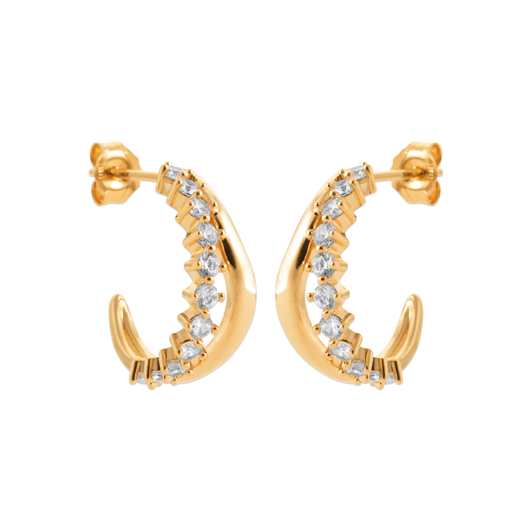 Burren jewellery 18k gold plated Lady Nada stud earrings
