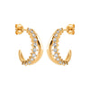 Burren jewellery 18k gold plated Lady Nada stud earrings