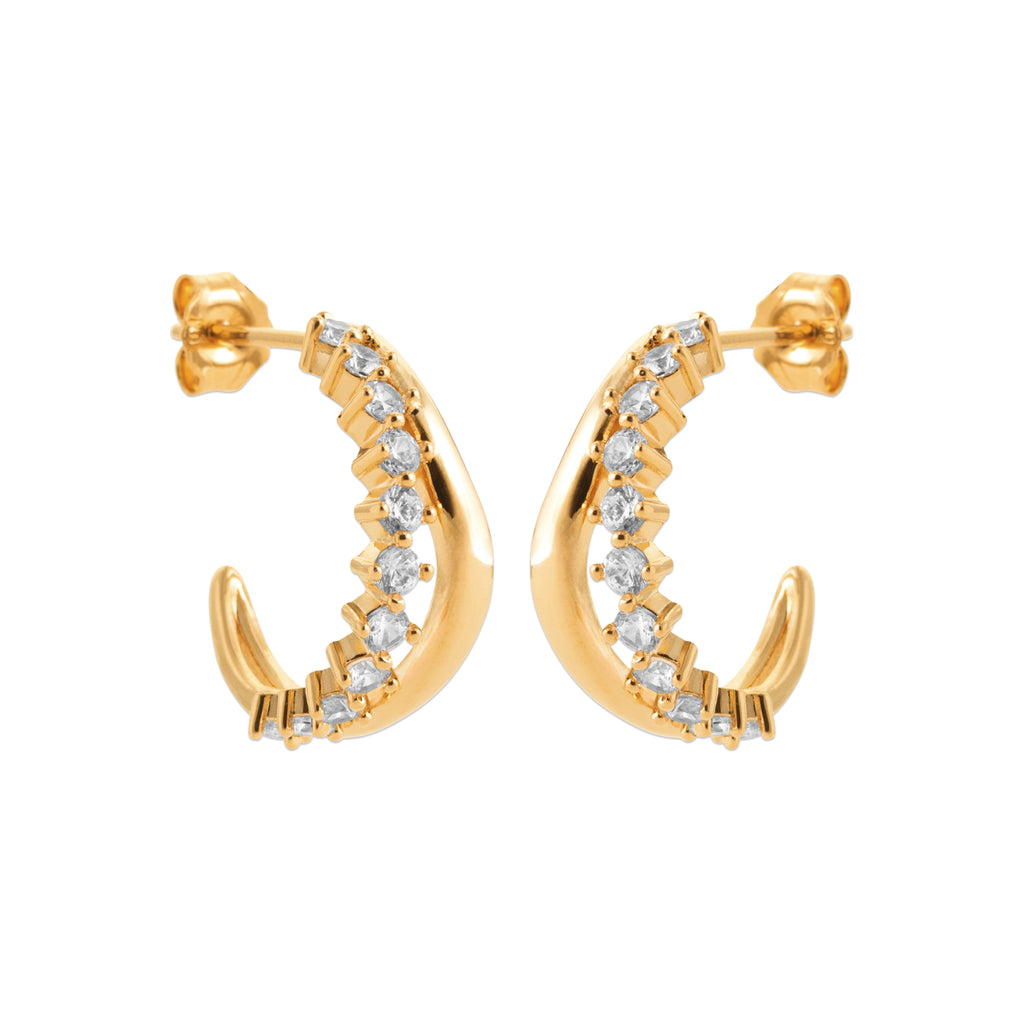 Burren jewellery 18k gold plated Lady Nada stud earrings