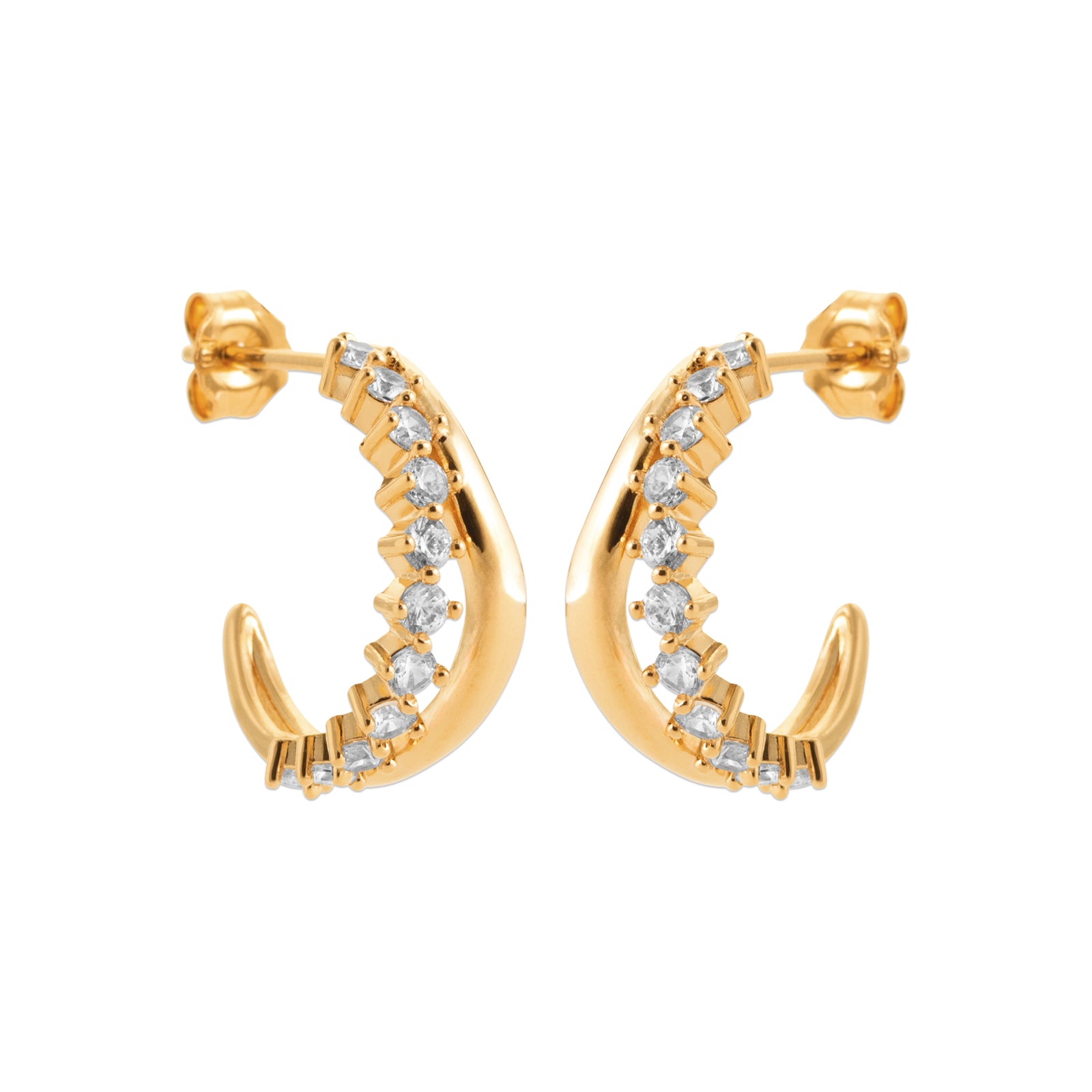Burren jewellery 18k gold plated Lady Nada stud earrings