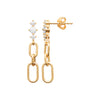 Burren jewellery 18k gold plated Love Letters earrings angle