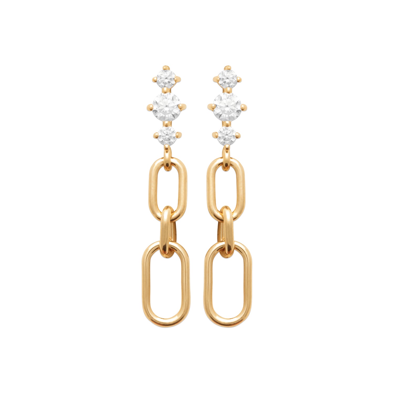 Burren jewellery 18k gold plated Love Letters earrings