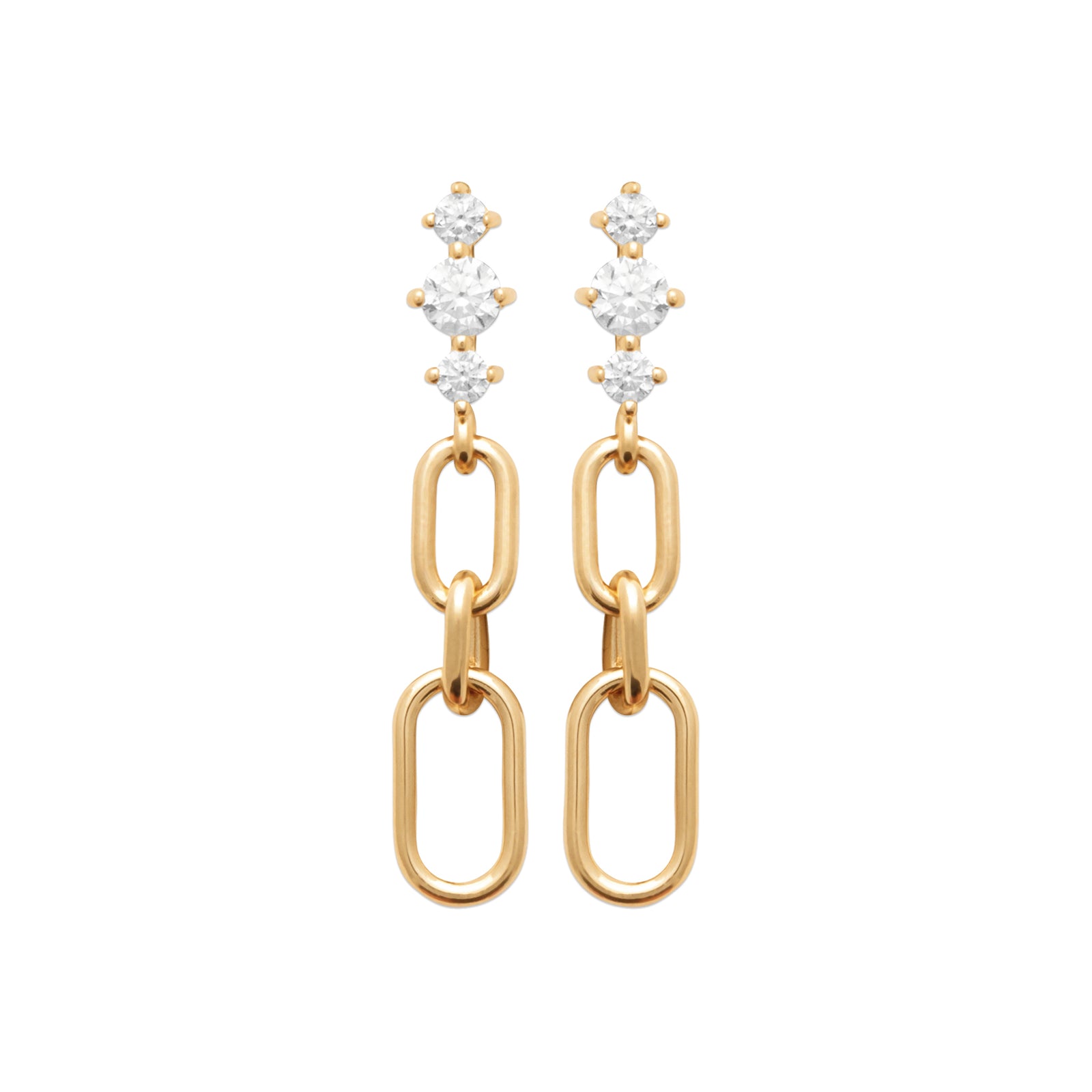 Burren jewellery 18k gold plated Love Letters earrings