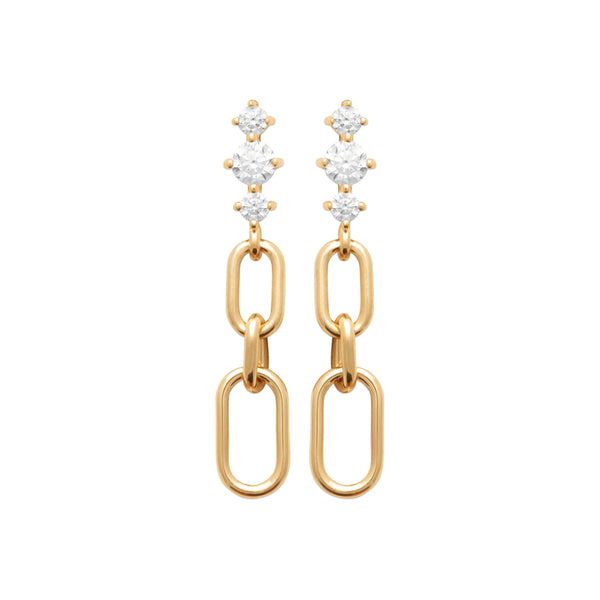 Burren jewellery 18k gold plated Love Letters earrings