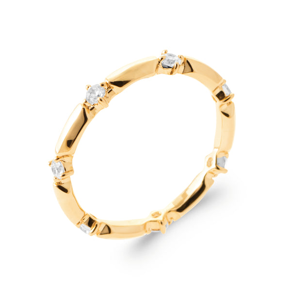 Burren jewellery 18k gold plated Valentina ring angle