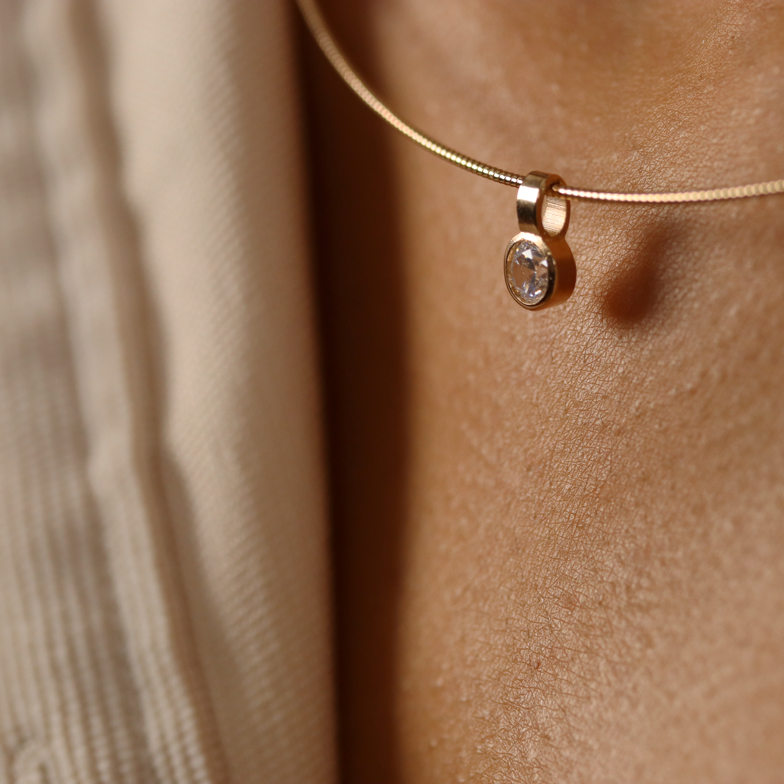 Burren jewellery 18k gold plated Violet choker necklace