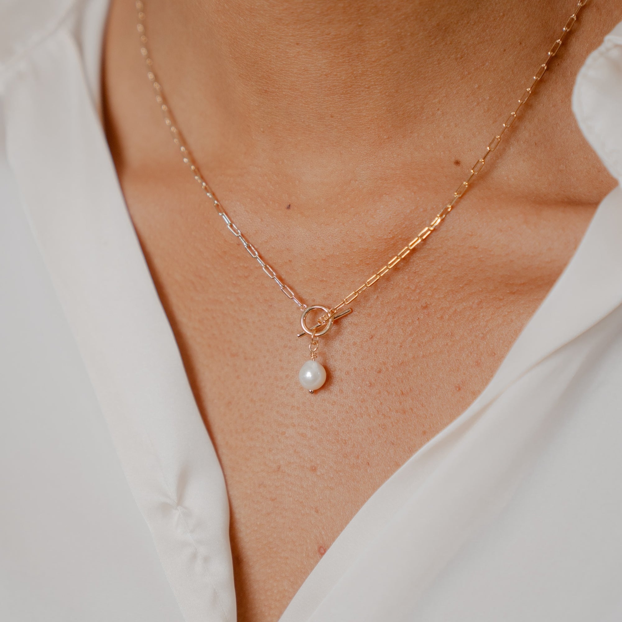 Burren jewellery 18k gold plated Yano necklace view