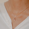 Burren jewellery 18k gold plated all about you necklace model angle