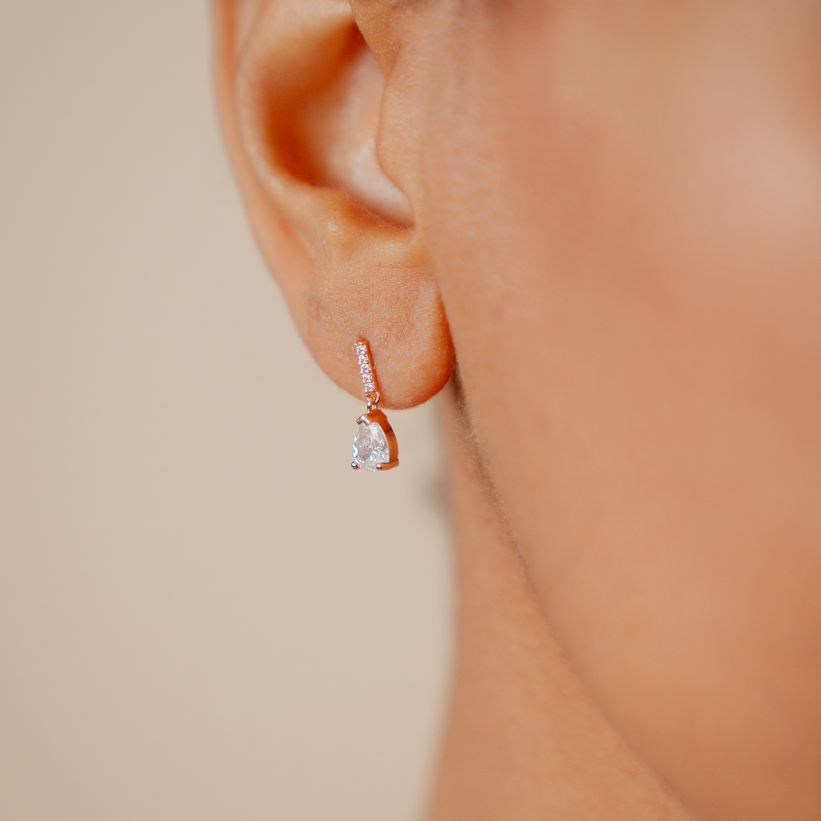 Burren jewellery 18k gold plated attraction stud drop earrings