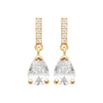 Burren jewellery 18k gold plated attraction stud drop earrings