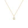 Burren jewellery 18k gold plated blue jeans cz pendant chain