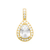 Burren jewellery 18k gold plated blue jeans cz pendant