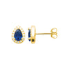 Burren jewellery 18k gold plated blue jeans earrings side