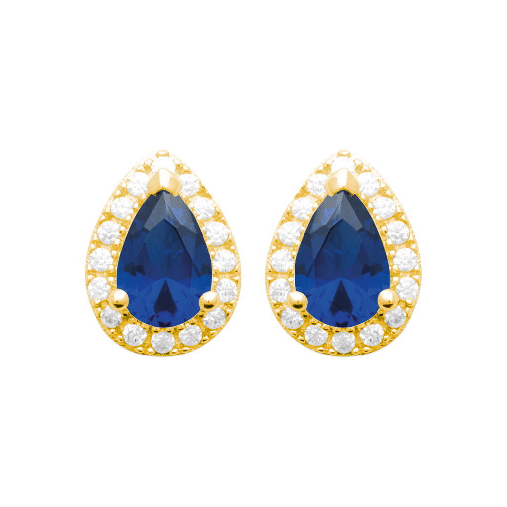 Burren jewellery 18k gold plated blue jeans earrings