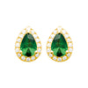 Burren jewellery 18k gold plated blue jeans emerald coloured earring