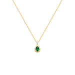 Burren jewellery 18k gold plated blue jeans emerlad coloured pendant chain