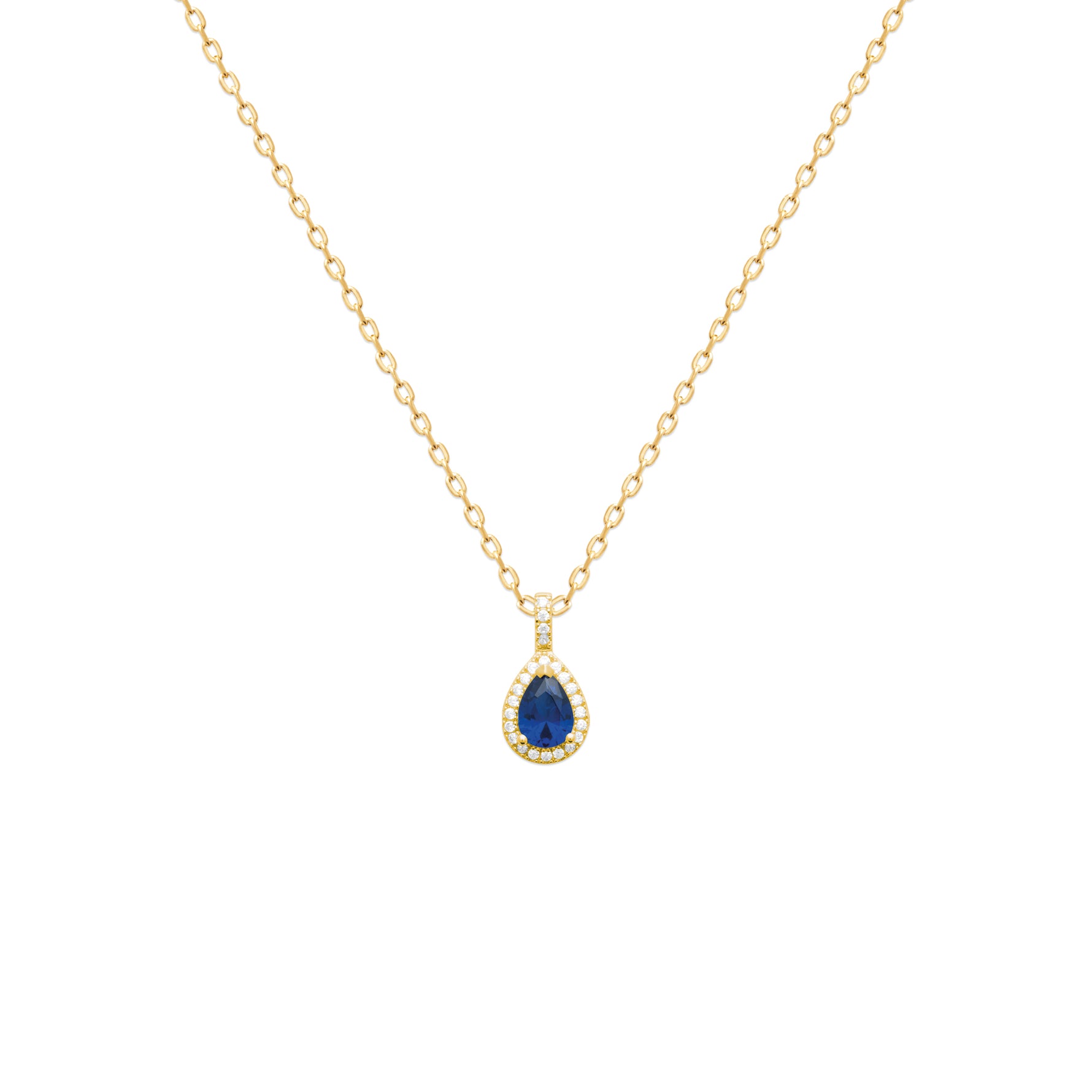 Burren jewellery 18k gold plated blue jeans pendant