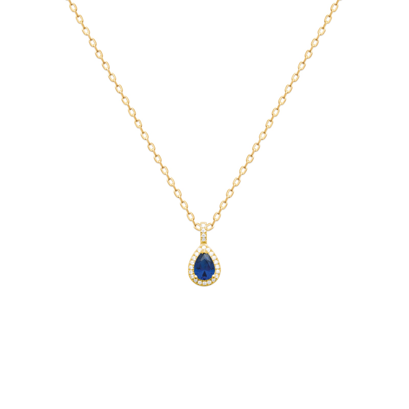 Burren jewellery 18k gold plated blue jeans pendant