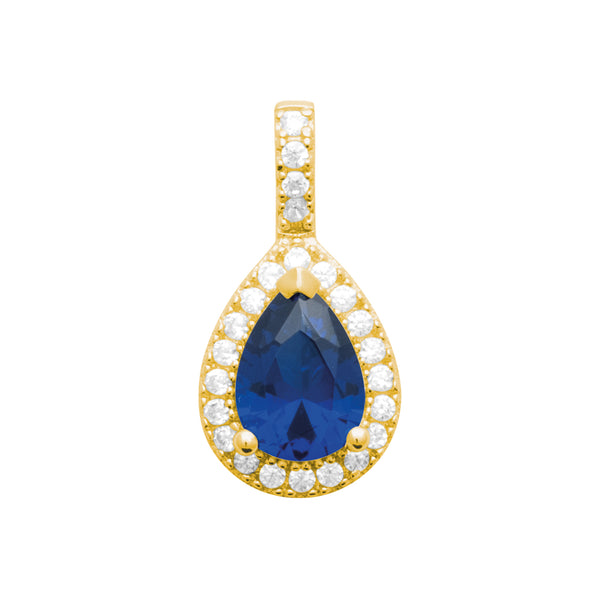 Burren jewellery 18k gold plated blue jeans pendant