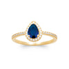 Burren jewellery 18k gold plated blue jeans ring top