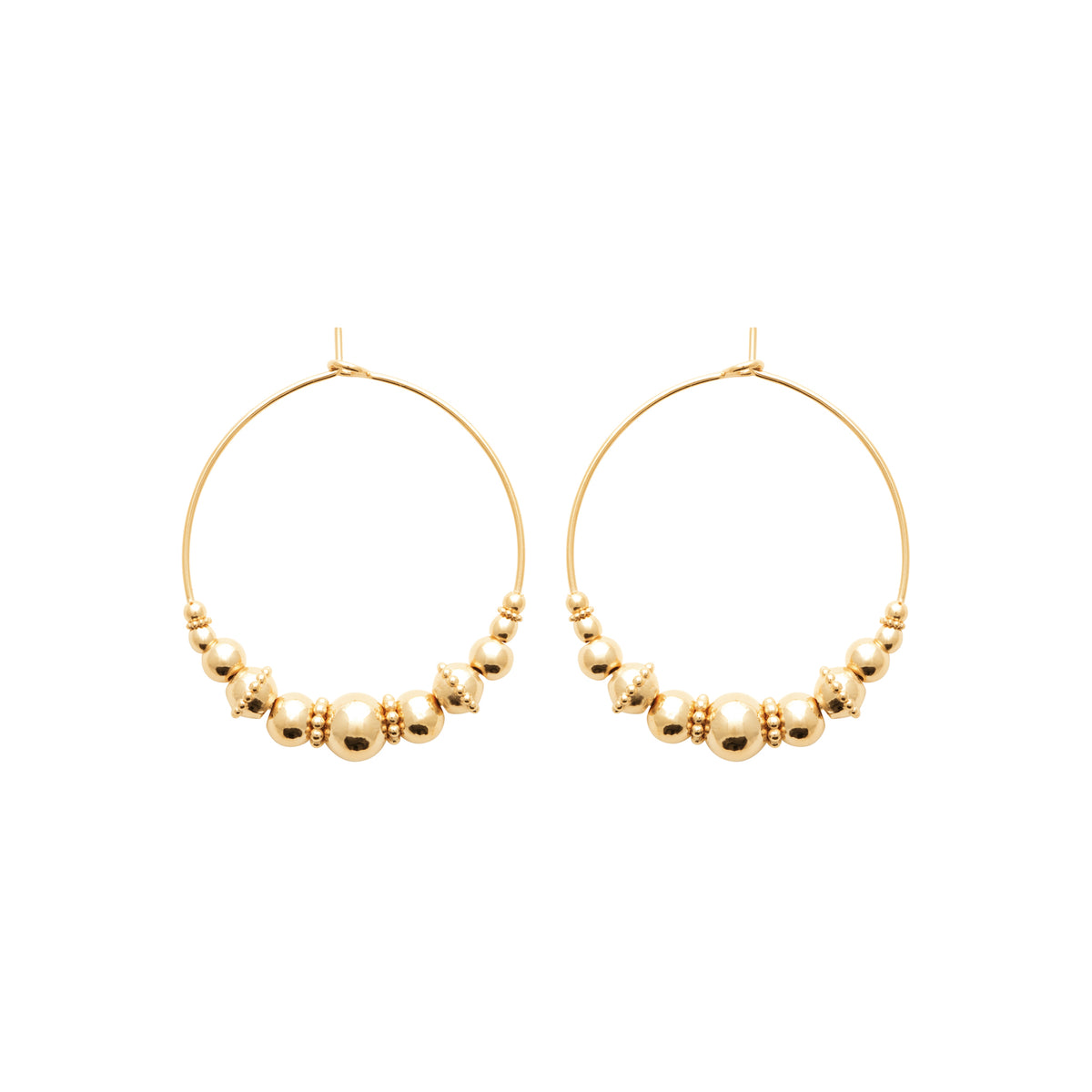 Burren jewellery 18k gold plated bonita statement large hoop earrings