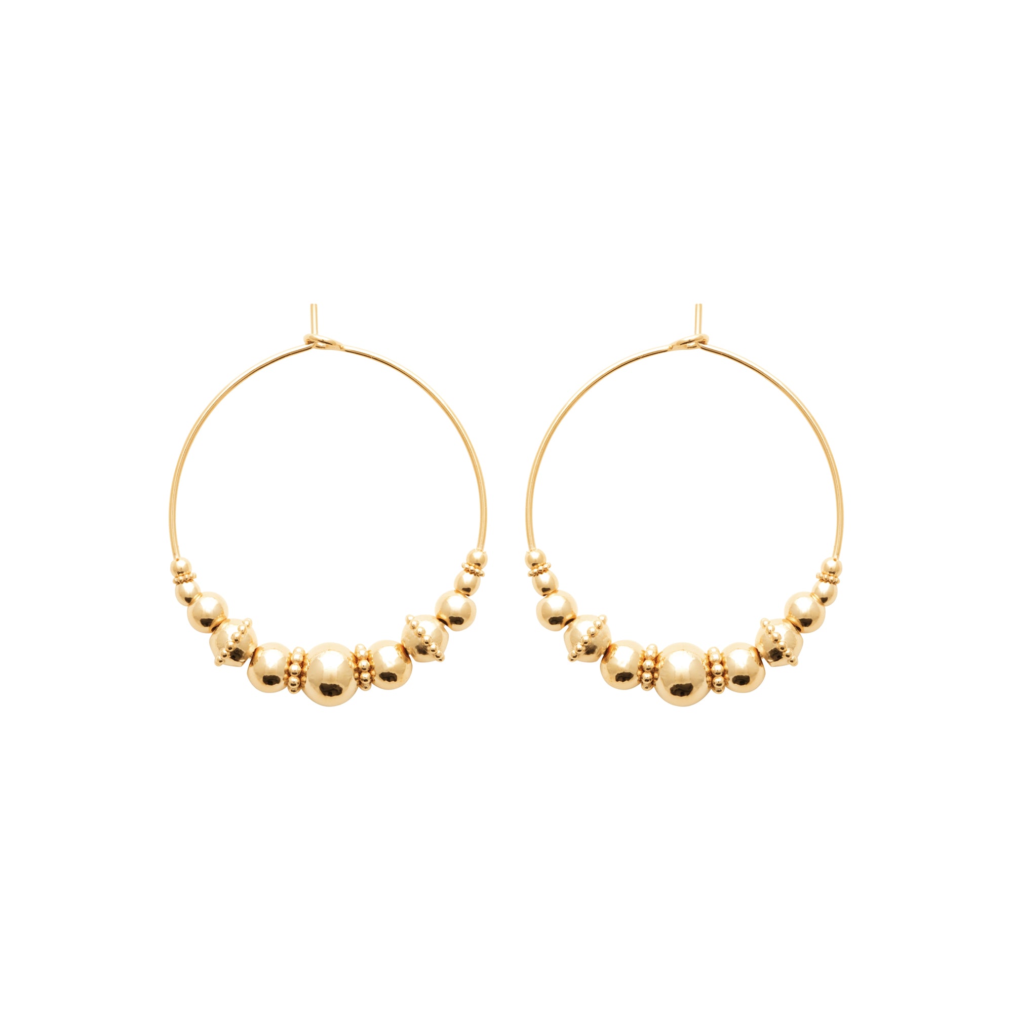 Burren jewellery 18k gold plated bonita statement large hoop earrings