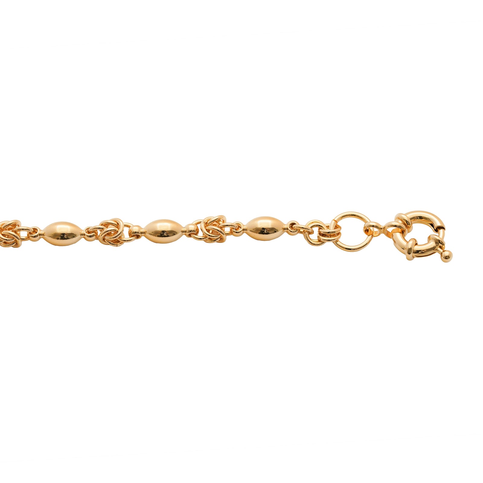 Burrens jewellery 18k gold plated bracelet cluster and beading