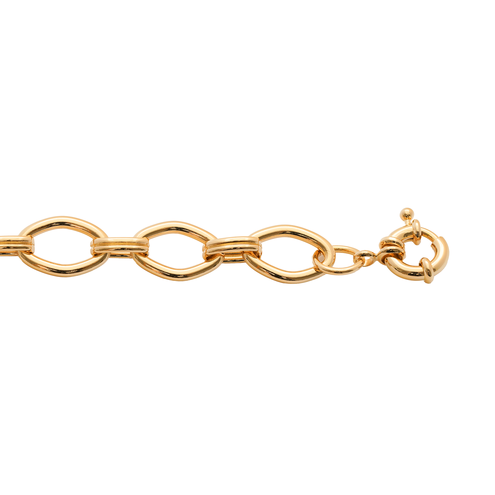 Burren jewellery 18k gold plated bracelet looping links