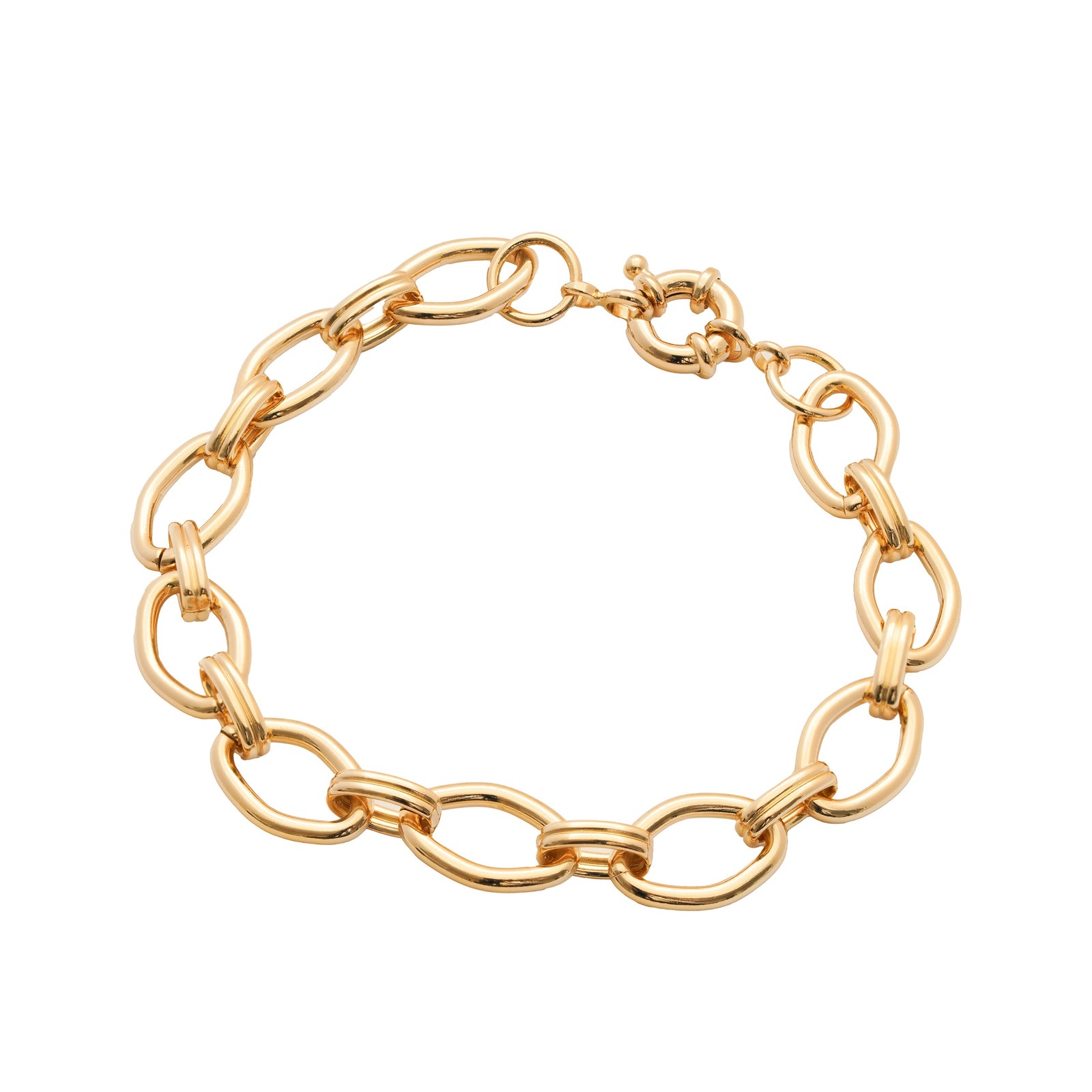 Burren jewellery 18k gold plated bracelet looping links