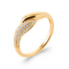 Burren jewellery 18k gold plated classical ring Vanilla Glaze