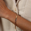 Burren jewellery 18k gold plated days of my life bracelet on model