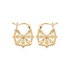 Burren jewellery 18k gold plated fortune cookie earring front