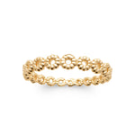 Burren jewellery 18k gold plated fragments flower stacking ring alt