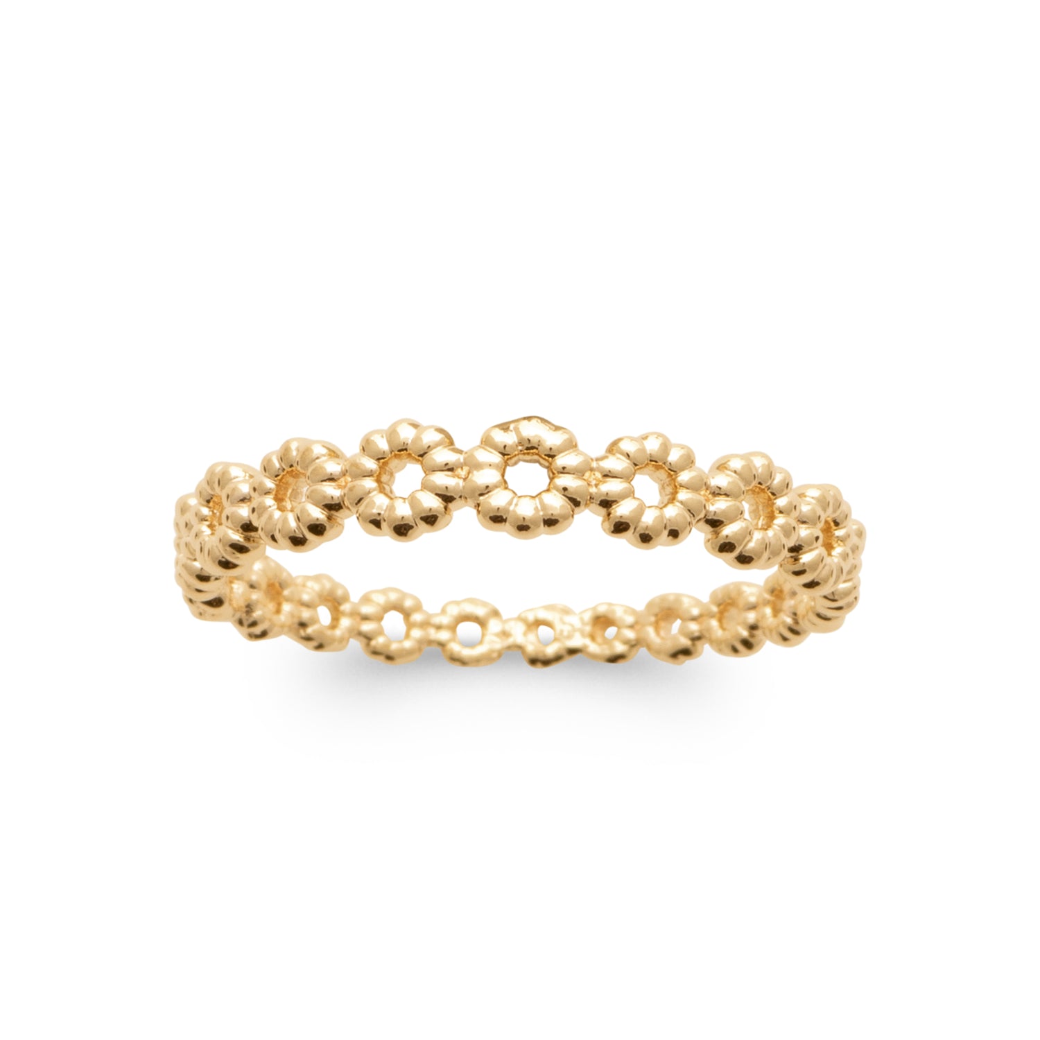 Burren jewellery 18k gold plated fragments flower stacking ring alt
