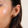 Burren jewellery 18k gold plated genie statement stud earrings model