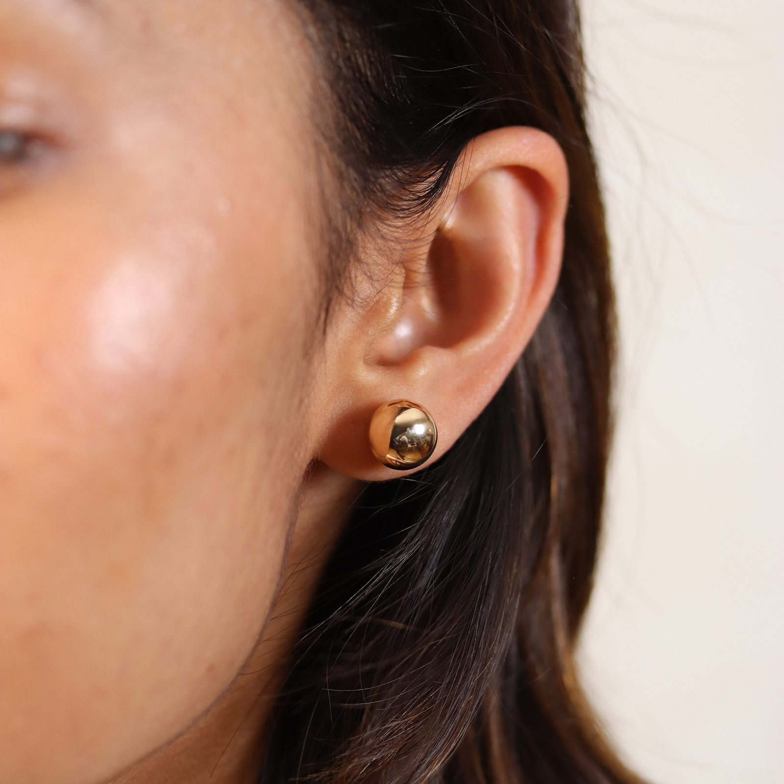 Burren jewellery 18k gold plated genie statement stud earrings