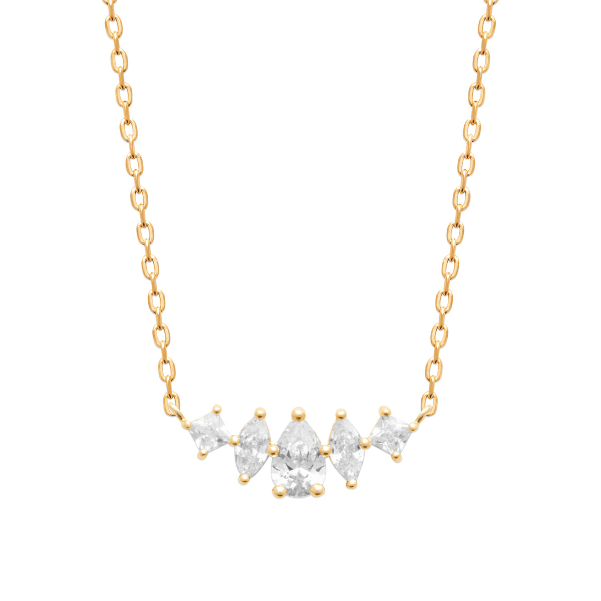 Burren jewellery 18k gold plated illusion necklace