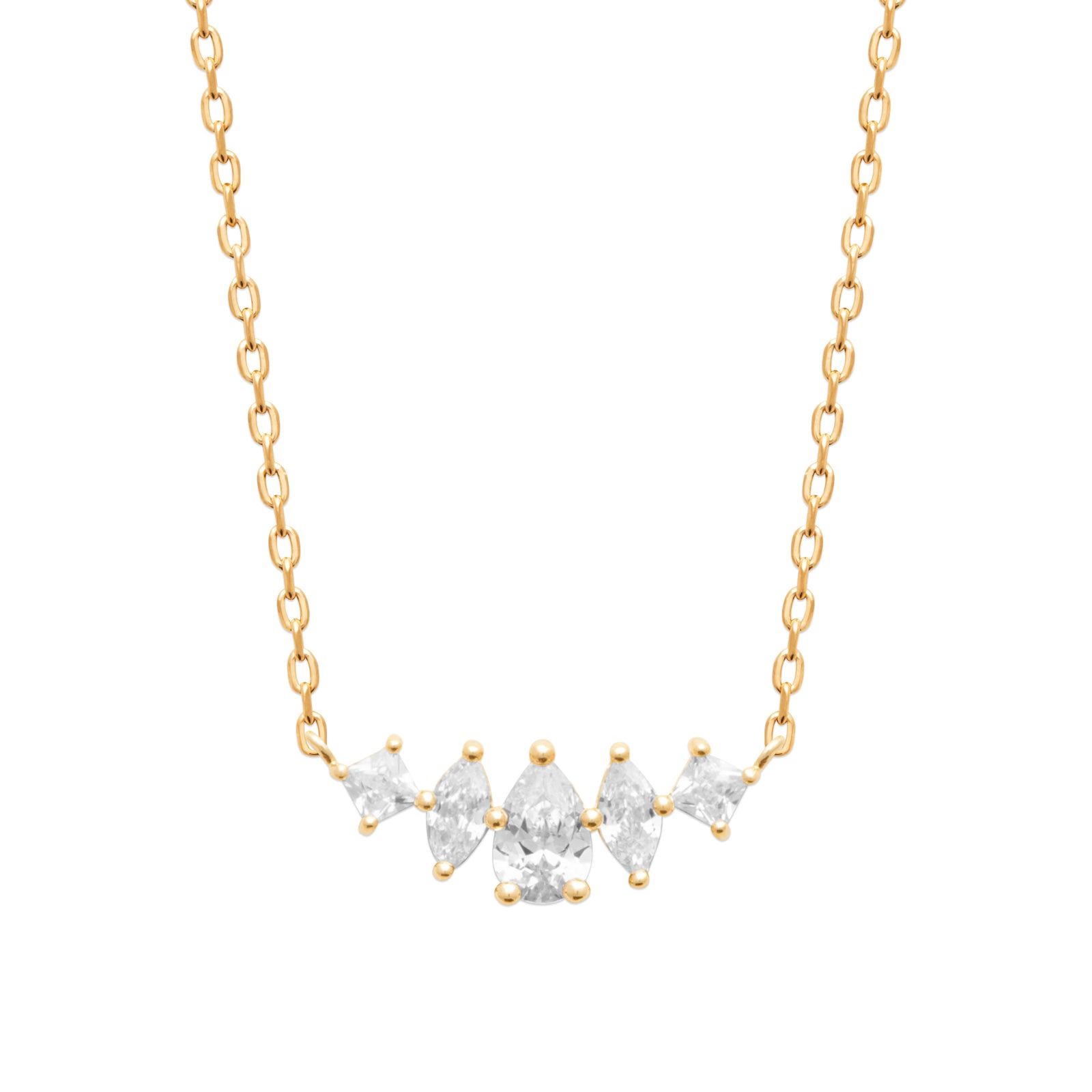 Burren jewellery 18k gold plated illusion necklace